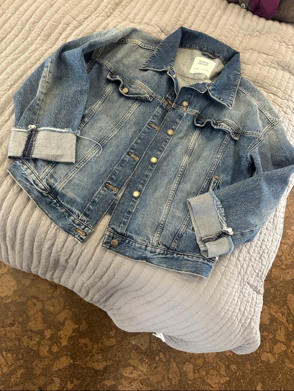 Zara Blue Baggy Oversized Denim Jean Jacket
